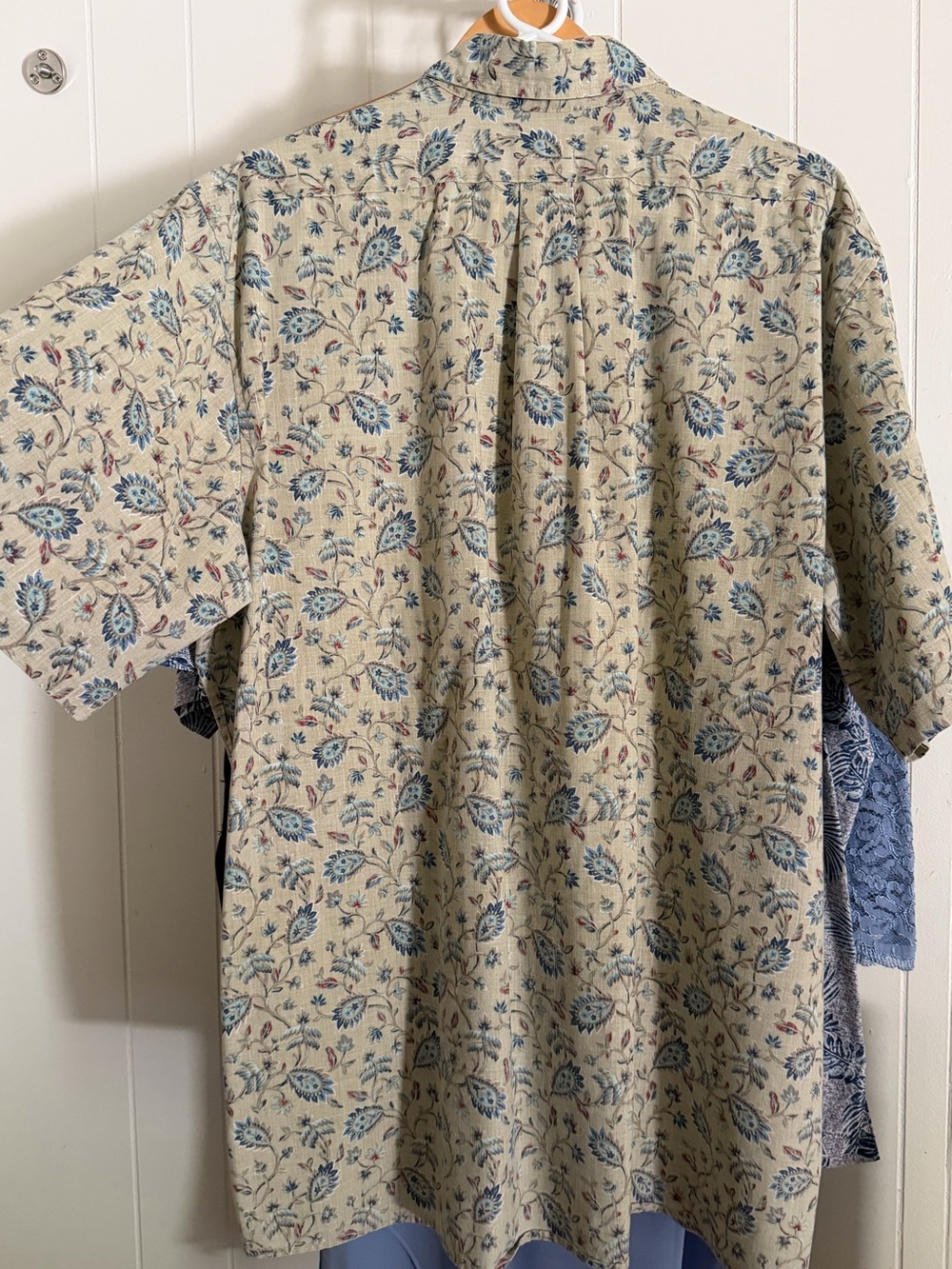 Vintage Men’s Reyn Spooner Hawaiian Shirt Paisley Floral Print Creamy Yellow XXL - Picture 4 of 6